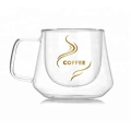 double wall glass coffee cup mugs with handle